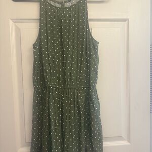 Old Navy Green Polka Dot Mini Dress